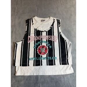 Vintage Huntington Ridge Men's M Black White Striped custom